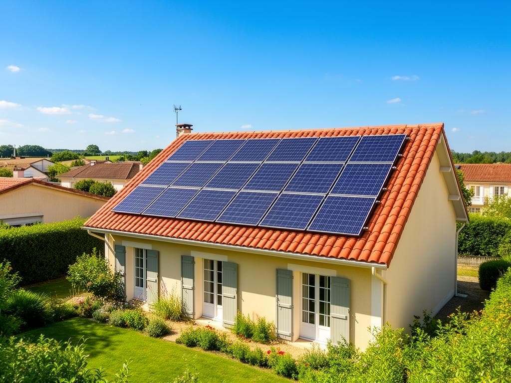 Installation panneaux solaires sur maison individuelle